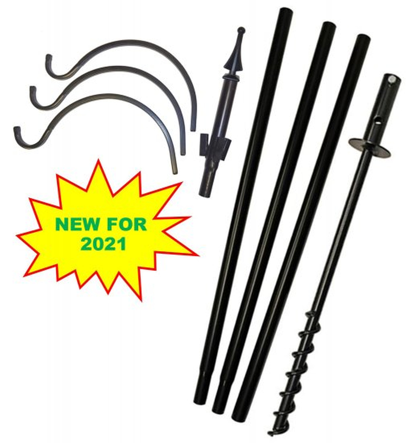 Best High Value 5-Piece Bird Feeder Pole Set 3-Arm